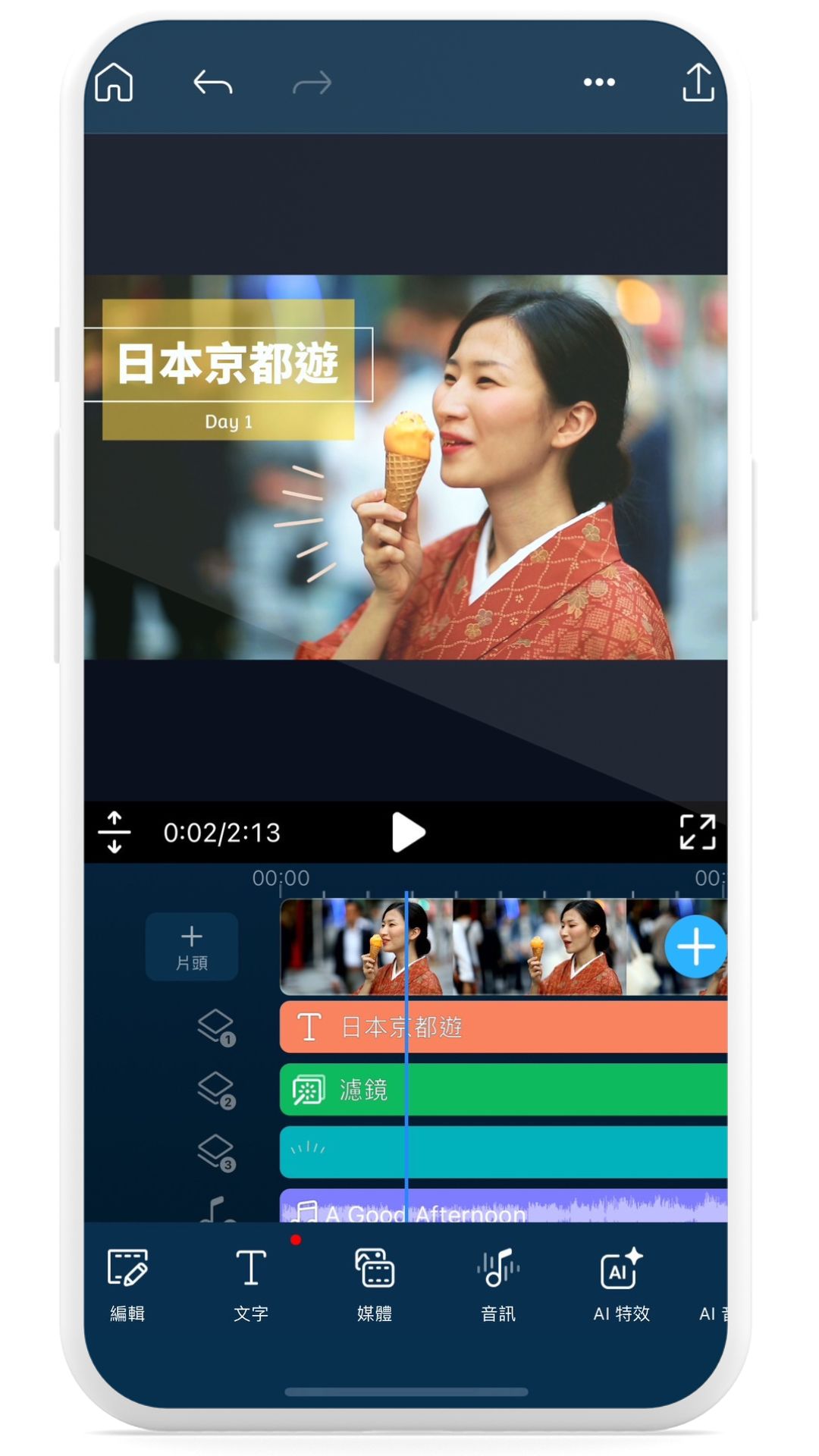 影片編輯 多軌時間軸